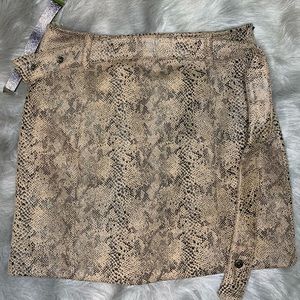 Snake print mini skirt